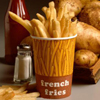 Branded cups for french fries