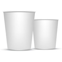 Standard paper cups for cold drinks
