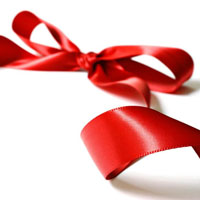 Gift ribbons with a logo (printing)