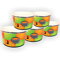Standard soup containers with lids