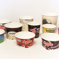 Branded paper cups for ice - cream