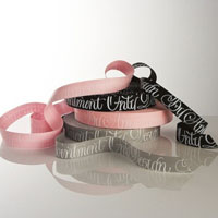 Gift ribbons with a logo (printing)